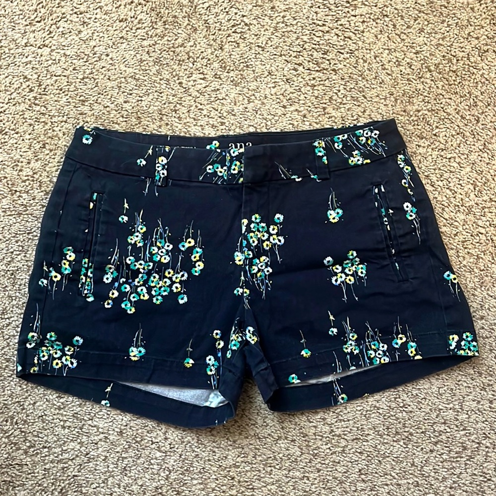 Black floral a.n.a shorts
